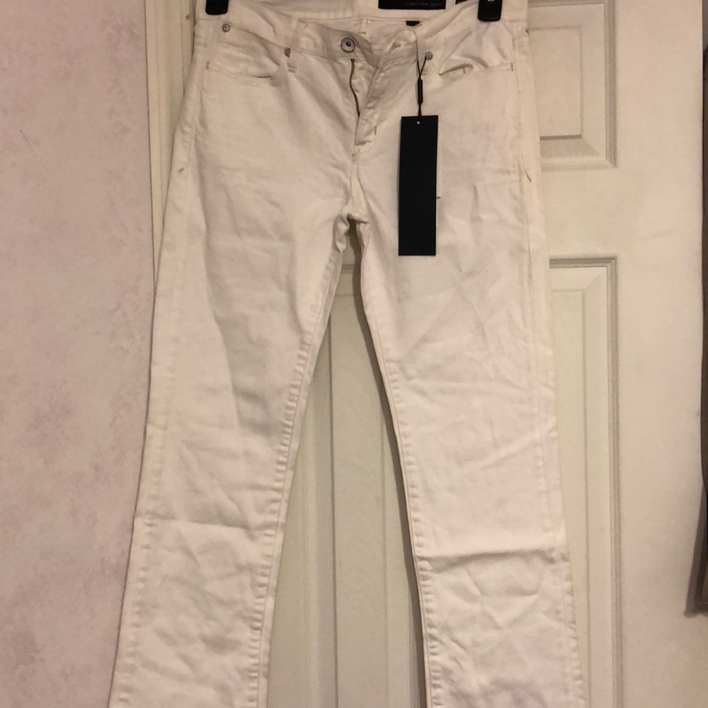 White Calvin Klein jeans